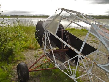 Wrecked Super Cub in Fairbanks